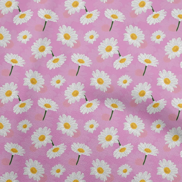 oneOone Cotton Flex Light Pink Fabric Floral Sewing Craft Projects Fabric Prints By Yard 40 Inch Wide