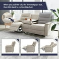 thumbnail image 3 of ijuicy 3-Seater Reclining Sofa with 2 Cup Holders,Sofa Recliner with Flipped Middle Backrest, Home Theater Seating Furniture for Living Room,Beige, 3 of 6