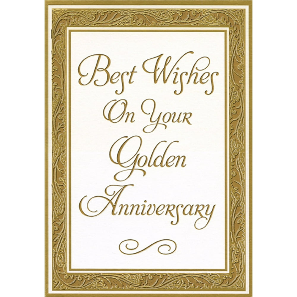 Designer Greetings Thick Gold Foil Vine Frame Around Gold Foil Script