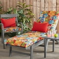 thumbnail image 5 of ZXNYH Outdoor Reversible Chaise Lounge Chair Cushion, Garden Floral, 5 of 7