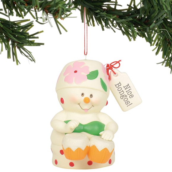 Department 56 Snowpinions Nice Bongos Hanging Ornament, 3 Inch, Multicolor