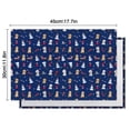thumbnail image 6 of Dark Blue Christmas Dog and Snowman Pattern Summer Placemats Table Placemats Set Of 4-Linen Kitchen Washable Placemats Table Mats 11.8"x17.7" Non-Slip Heat Resistant, 6 of 6