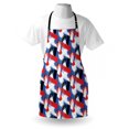 thumbnail image 3 of Abstract Apron Geometric Grunge Bold Stripes with Artistic Brushstrokes Motif, Unisex Kitchen Bib Apron with Adjustable Neck for Cooking Baking Gardening, Violet Blue White Red Black, by Ambesonne, 3 of 3