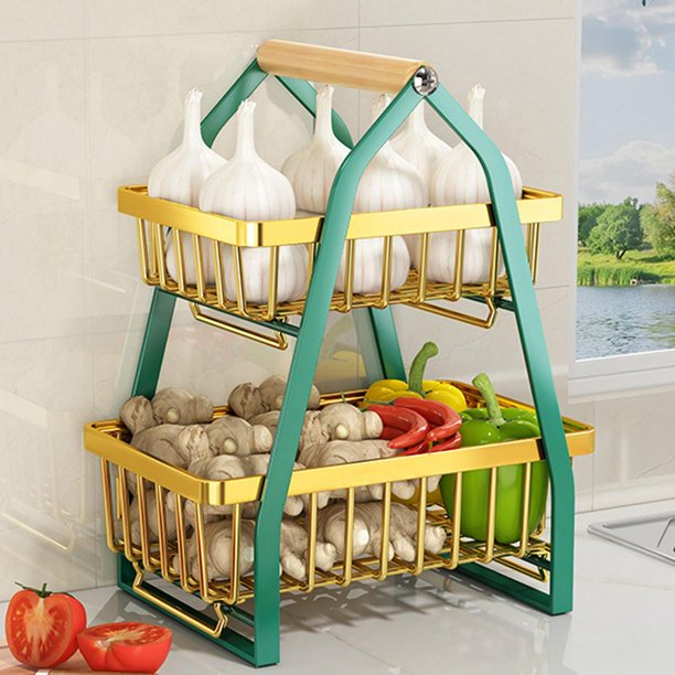 Soporte de almacenamiento BLESIY canasta de frutas para cocina Oficina mini