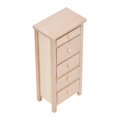 thumbnail image 4 of Dollhouse Beside Drawers, High Simulation 1:12 Proportion Premium Wood Unpainted Design Dollhouse Chest Of Drawers  For Toy For DIY For Game Plain Color, 4 of 8