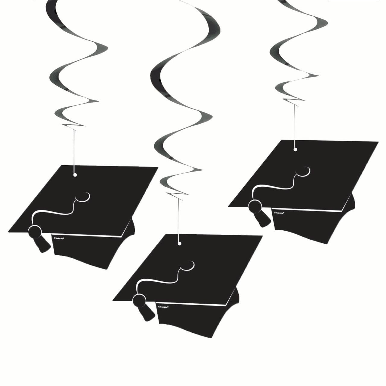 Graduation Cap Hanging Decorations, 26in, 3ct Walmart