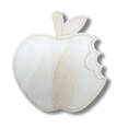 thumbnail image 2 of Unfinished Wood Etched Bitten Apple  Shape | Paint By Line Crafts 3" / 1/4", 2 of 2
