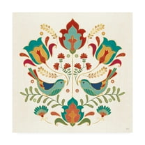Trademark Fine Art 'Folk Floral 3' Canvas Art by Veronique Charron
