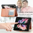 thumbnail image 6 of TECH CIRCLE for Samsung Galaxy Z Fold 4 Case, PU Leather Wallet Flip Book Case with S Pen Holder Kickstand RFID Blocking Credit Card Holder Shock-Absorbing Protective Case, Brown, 6 of 10