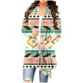 thumbnail image 2 of Awdenio Cardigans for Women Plus Sizes, Women's Ethnic Retro-print Loose Long-sleeved Cardigan Vintage Geometric Print Coat Tops Deals, 2 of 5