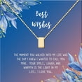 thumbnail image 2 of Anavia Best Wishes Gift Card High Quality Stainless Steel Fashion Necklace for Her, Girlfriend Gift, Wife Gift, Gift for Fiancee-[Gold Cube,Blue-Orange Gift Card], 2 of 3