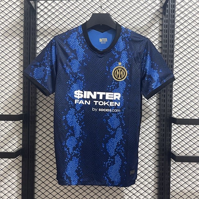Camiseta Clásica De Manga Corta De Verano De Local Del Inter De Milán De La Temporada 2122S