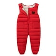 thumbnail image 4 of Shadoumai Girls Winter Lined Thermal Trousers With Detachable Suspenders For Toddler Outdoor Cold Weather Play, 4 of 4
