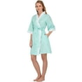 thumbnail image 2 of Ezi Women's 'Stacy' Gingham Cotton-rich Short House Robe, 2 of 5