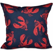 Simply Daisy 16" x 16" Lobster Fest Animal Print Pillow