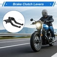 thumbnail image 2 of Palancas de freno y embrague cortas y largas para Yamaha YZF R1 2002-2003, palanca de freno ajustable en 6 posiciones, aleación de aluminio, negro sólido, 2 of 6