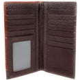 thumbnail image 2 of Western Premium Genuine Leather Tooled Men's Long Bifold Wallet premium cowboy wallets in 2 colors, 2 of 3