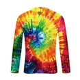 thumbnail image 5 of Tie Dye T-Shirts Mens Colorful Graphic Tee Shirt Long Sleeve Crew Neck Basic Tees for Men Spring Fall Tops (XL, Tie-dye C), 5 of 5