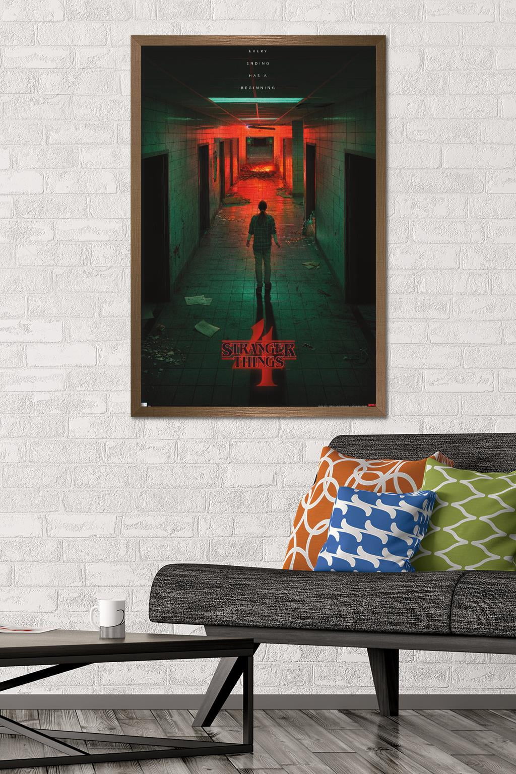 Netflix Stranger Things: Season 4 - Hawkins Lab Teaser 16.5" x 24.25" Framed Poster, by Trends International