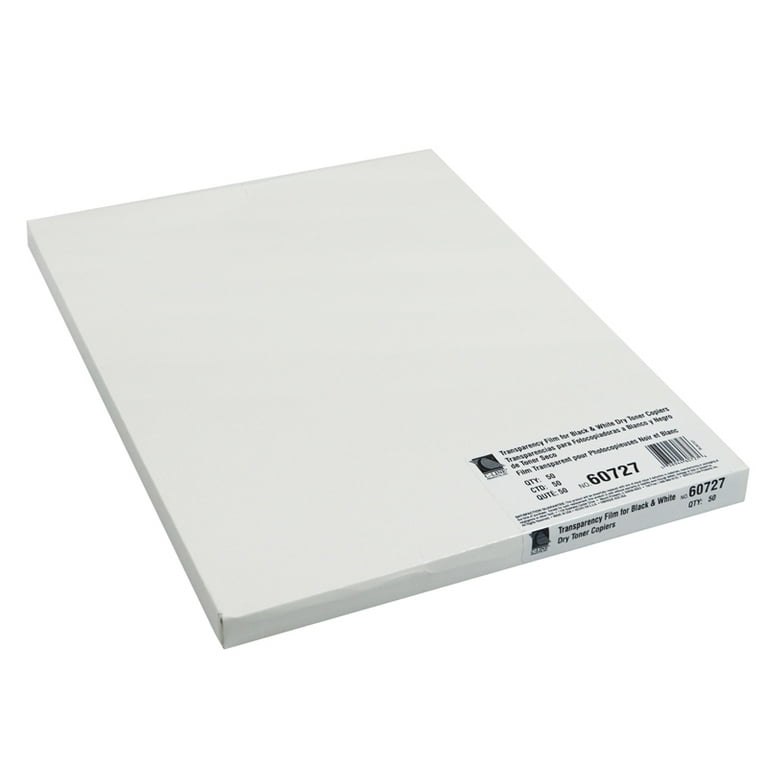 C-Line Plain Paper Copier Transparency Film - Clear, 8-1/2 x 11, 50/BX, 60727