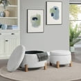 thumbnail image 3 of Bennett 2-PC Storage Ottoman Set in Sherpa Parchment Gray Fabric, 3 of 7