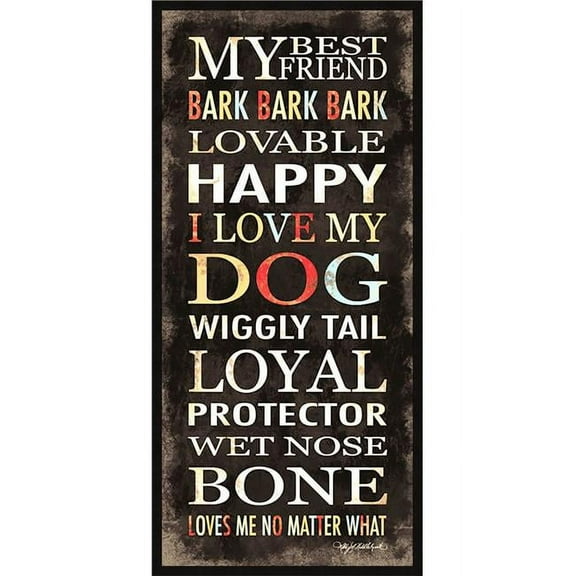 Somerset House Publishing 8298 Dog Rules Framed Textured Fine Art Print