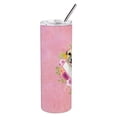 thumbnail image 2 of Carolines Treasures CK4153TBL20 Irish Wolfhound Pink Flowers Stainless Steel 20 oz Skinny Tumbler 20 oz multicolor, 2 of 3