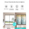 thumbnail image 4 of Window Privacy Film Summer Forest Stained Glass Window Film Decorative Sun Block Window Cover Tree Branch Watercolor Oil Painted Window Clings Static Adhesive Sticker for Bathroom 29.5"x78.7", 4 of 7