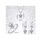 thumbnail image 2 of Collar Dije Corazón Cristal Mujer Arete Anillos Caja Kit Xtellar Plateado, 2 of 4