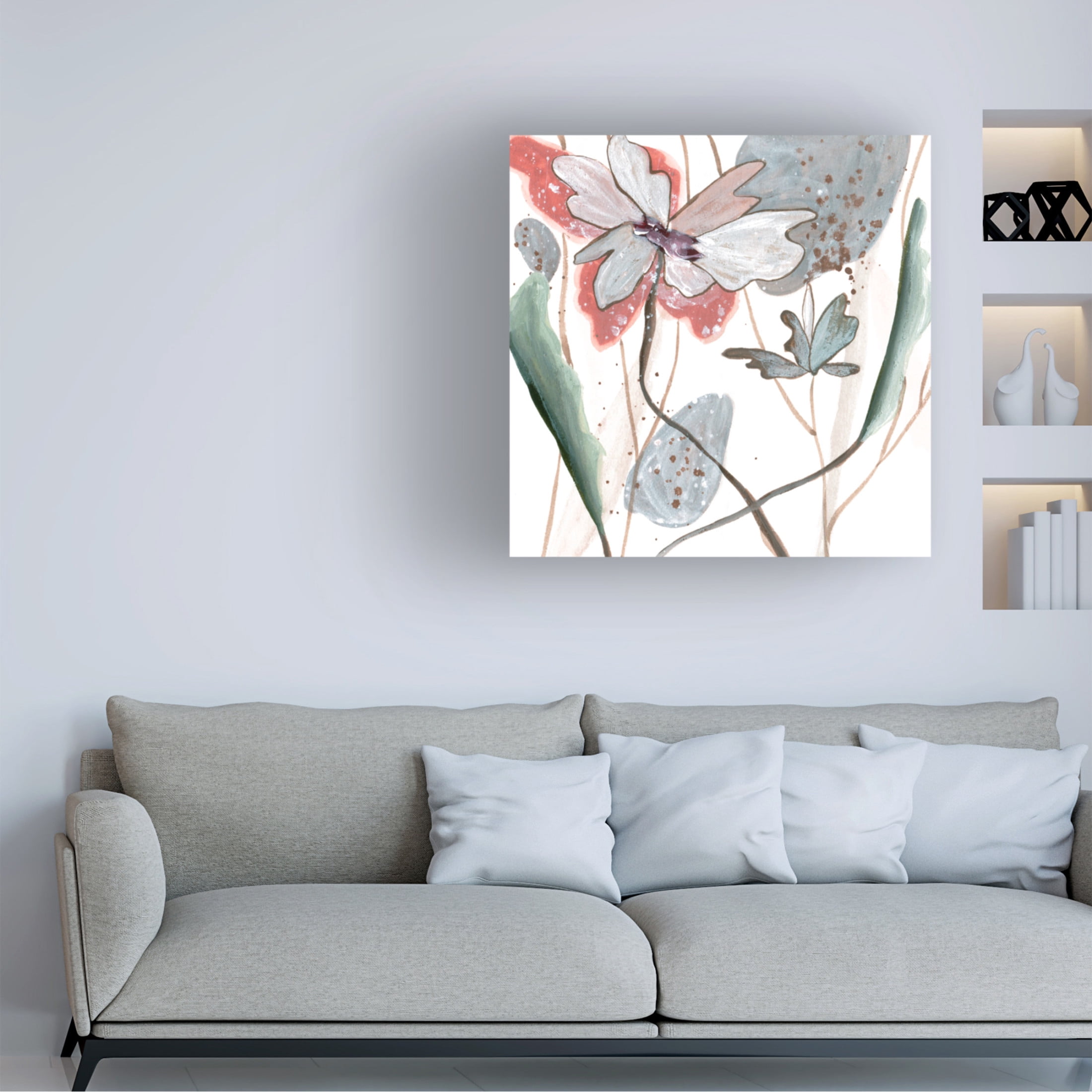 Canvas Wall Art - Melissa Wang 'By the River II' Wall Art for Living Room, Bedroom, or Office Décor by Trademark Fine Art - 18 x 18 Inches