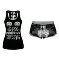 thumbnail image 1 of Women‘s Print Sleeveless Shirts Tops Set Halloween Drawstring Shorts Set EAN13, 1 of 5