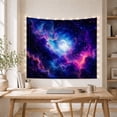 thumbnail image 5 of Full Moon Surrounded by Swirling Nebula in Starry Sky, Mystical Fantasy for Space Lovers, Celestial Wall Art Decor, Halloween Gift, Tapestry Wall Hanging for Living Room and Bedroom, 5 of 7