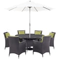 thumbnail image 2 of Modway Convene 8 Piece Outdoor Patio Dining Set in Espresso Peridot, 2 of 6