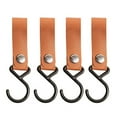 thumbnail image 1 of EIMELI 4Pcs Outdoor Hooks Strong And Sturdy Multipurpose Easy to Carry Portable Wide Application Keep Neat Faux Leather S-Shaped Triangle Rack Hooks Hiking Goods, 1 of 12