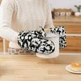 thumbnail image 7 of DouZhe Oven Mitts and Pot Holders Sets, Letters Drops and Splashes Prints Non-Slip Heat Resistant Kitchen Oven Silicone Glove, 7 of 7