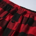 thumbnail image 7 of KKHOME Mens Pajamas Pants Christmas Plaid Printed Elastic Waist Straight Leg with Pockets Soft Comfy Lounge Sleepwear Bottoms, Red L, 7 of 7