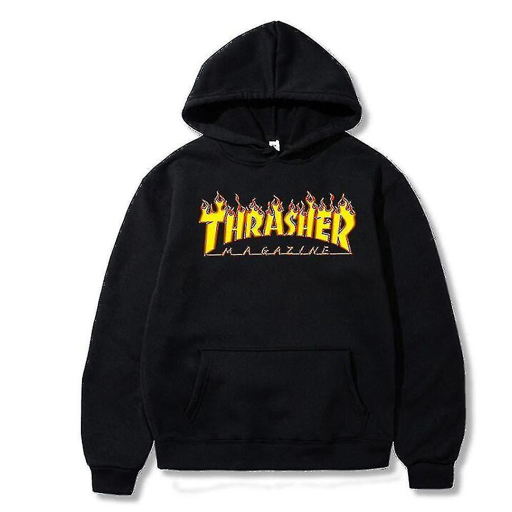 Unisex Thrasher Hoodie Letter Printed Sweatshirt Drawstring Hood With Pocket Z Walmart