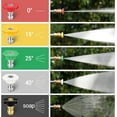 thumbnail image 3 of MEKOH Pressure Washer Nozzle Tips, 4500 PSI Power Washer Tips Set, 4.0 GPM Multiple Degrees Spray Nozzle with 1/4inch Quick Connect, Great for Car Washing, Driveway, Sidewalk, Patio Cleaning, 3 of 7