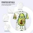 thumbnail image 5 of Fotbe Avocado with Glasses Baseball Jersey Shirt for Men and Women, Casual Short Sleeves Button Down T-Shirt-XX-Large, 5 of 9