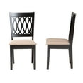 thumbnail image 4 of Baxton Studio Florencia Modern Beige Fabric and Espresso Brown Finished Wood 2-Piece Dining Chair Set, 4 of 9