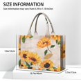 thumbnail image 3 of Large Capacity Tote Bag,Newspaper Text Sunflower Pattern Handbag Fashion Luxury Tote Bag,15.7"x13"x 5.1" Inches,Laptop Compatible, 3 of 6