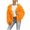 thumbnail image 1 of Suéter de mujer Gibobby con flecos Cardigan de Algodón Poliéster anaranjado M, 1 of 5