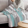 thumbnail image 3 of Turquoise Gray Blanket Soft Cozy Warm Throw Blanket for Couch, Plush Fuzzy Flannel Fleece Blankets for Sofa, Country Retro Mottled Texture Wood Grain Bed Blankets Lightweight Gifts for Women, 50"x60", 3 of 9