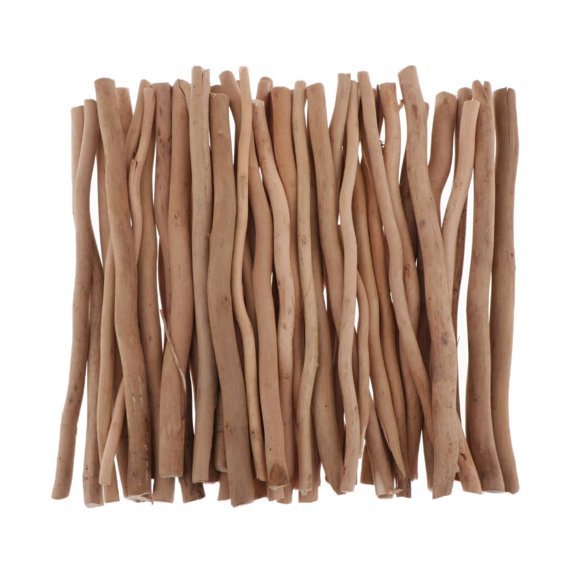QccHieUs 50x Natural Wood Rustic Rods DIY Wood Creative Art Woodworking Material 20cm