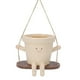 thumbnail image 2 of Swing Planter, Lindo Evite El Diseño de la Cara de Resina de Agrietamiento para la Olla de Flores Colgantes para Plantas de Interior, 2 of 7