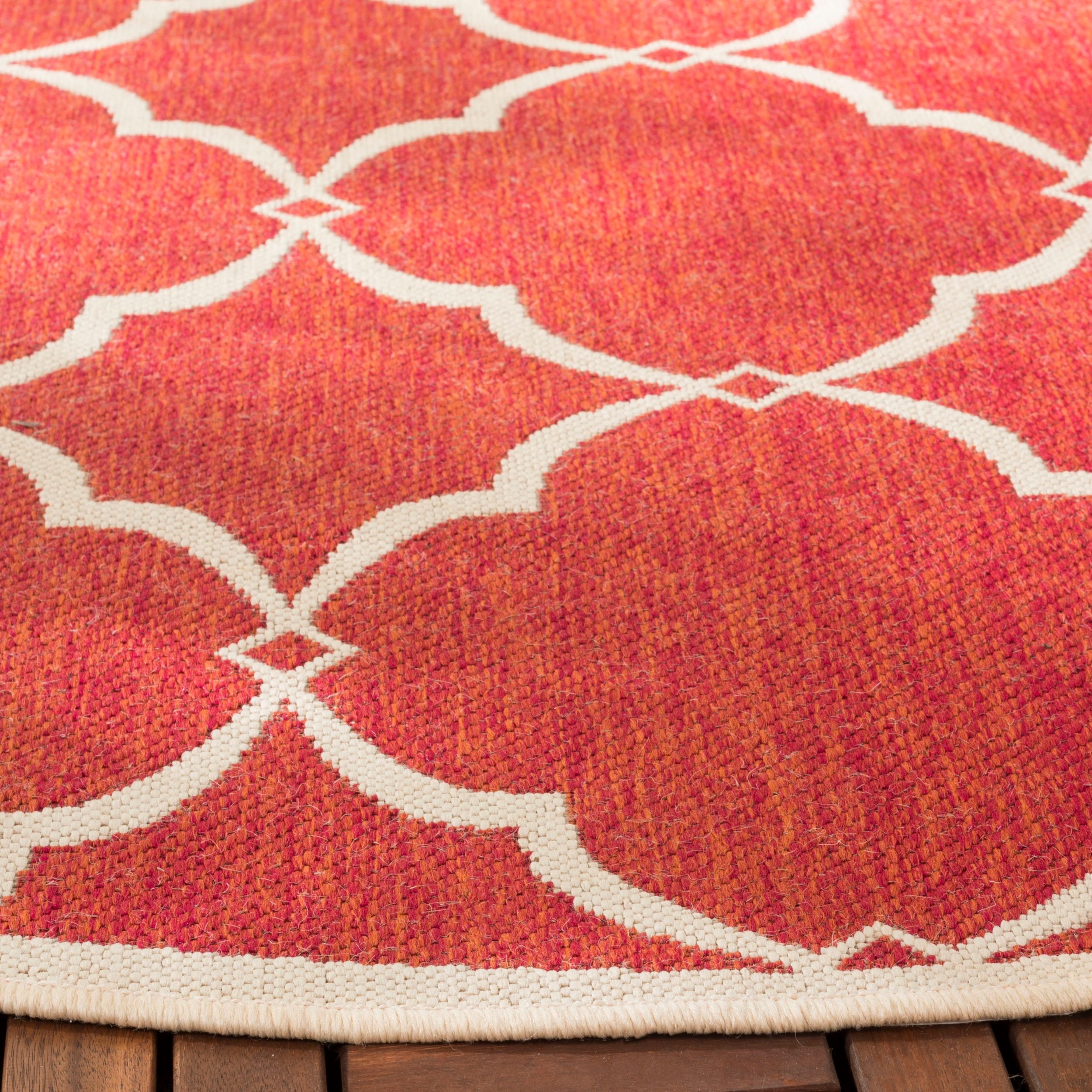 SAFAVIEH Beach House Nick Indoor/Outdoor Area Rug Red/Cream