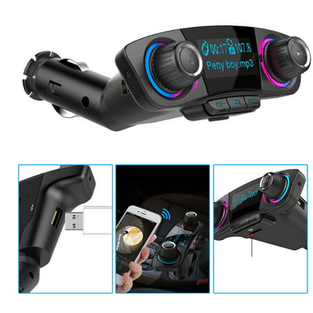 JOYFEEL 2019 Updated Car Wireless Bluetoot MP3 Player FM Transmitter Handsfree Call Support TF Double USB Charger Audio Car MP3 Player Bluebooth for