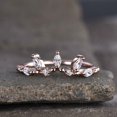 thumbnail image 2 of HeartsAndYou 1ct Engagement Ring for Women Marquise Cut Moissanite Crown Design 18k Rose Gold Over Silver, 2 of 9