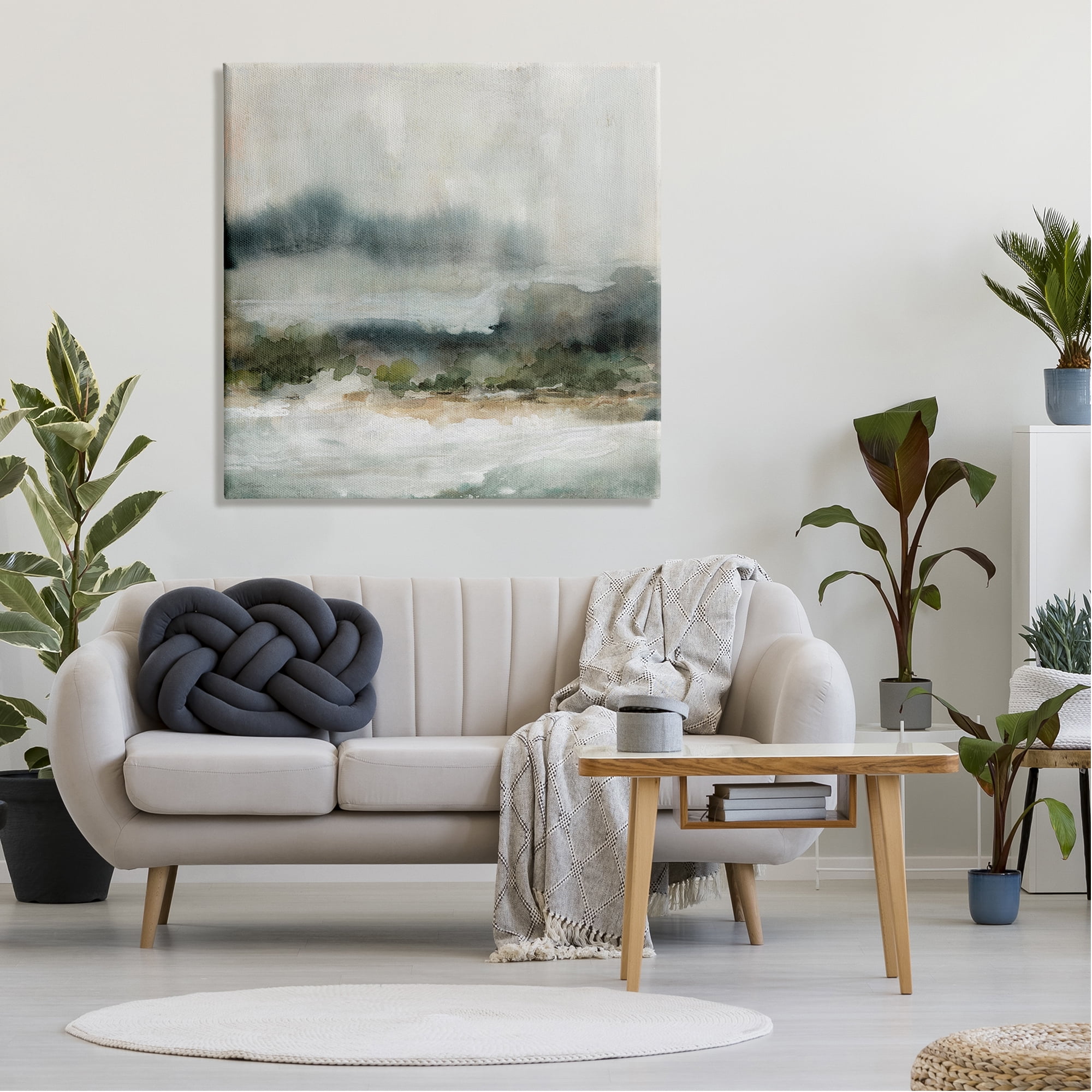 Stupell Industries Mysterious Abstract Nature Murky Fog Watercolor Scene Painting Gallery Wrapped Canvas Print Wall Art, Design by Carol Robinson