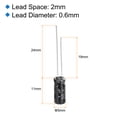 thumbnail image 4 of Uxcell 1uF 50V 5x11mm Electrolytic Capacitor, Radial Aluminum Capacitors for TV, LCD Monitor, VCD, 15Pcs, 4 of 6